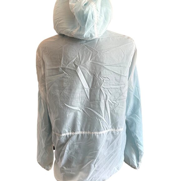 NWT Zine S White Hooded Mesh Windbreaker Jacket Athleisure Sports Tennis - Picture 4 of 15